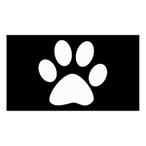 simple pet paw business card template (back side)