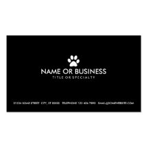 simple pet paw business card template