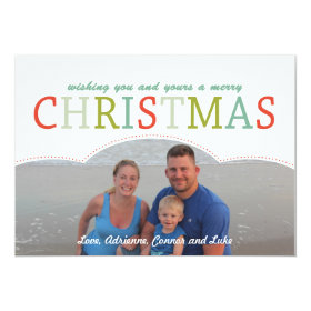 Simple photo Family Christmas Card mod colors