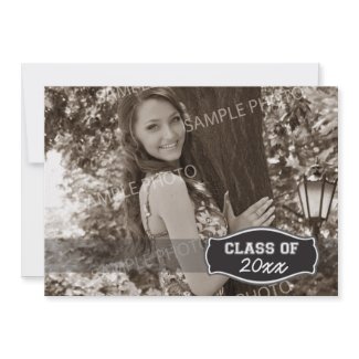 Graduation Announcement Black