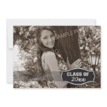 Simple Photo Graduation Announcement (black)