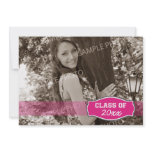 Simple Photo Graduation Announcement (fushcia)