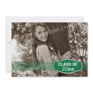 Graduation Announcement Green