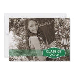 Simple Photo Graduation Announcement (green)