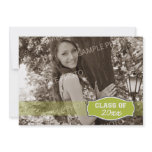 Simple Photo Graduation Announcement (lime)