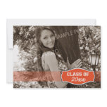 Simple Photo Graduation Announcement (orange)