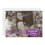 Simple Photo Graduation Announcement (purple)