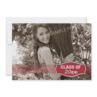 Graduation Announcement Red