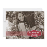Simple Photo Graduation Announcement (red)