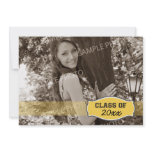 Simple Photo Graduation Announcement (yellow)