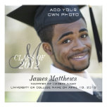 Simple Photo Male Graduation Announcement