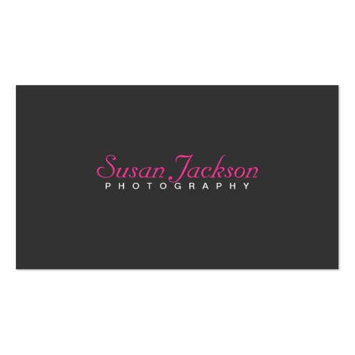 Simple Photographer Business Card (front side)