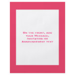 Simple pink border personalized flyer