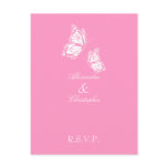 Simple Pink Butterfly RSVP
