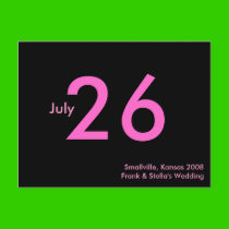 Simple Pink Customizable Save the Date postcards