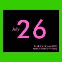 Simple Pink Customizable Save the Date Postcard