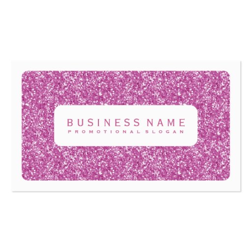 Simple Pink Glitter Business Card (front side)