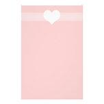 Simple Pink Heart Stationary Customized Stationery
