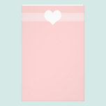 Simple Pink Heart Stationary stationery