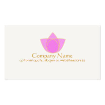 Simple Pink Lotus Flower Business Card