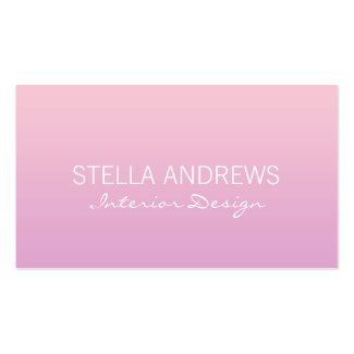 Simple Pink Ombre Gradient Business Card