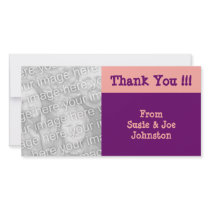 simple pink purple photo cards