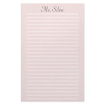 Simple Pinstripe Personalized Stationery by Heard_