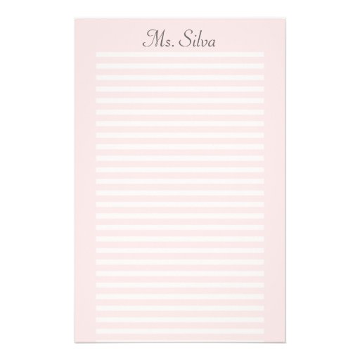 Simple Pinstripe Personalized Stationery by Heard_