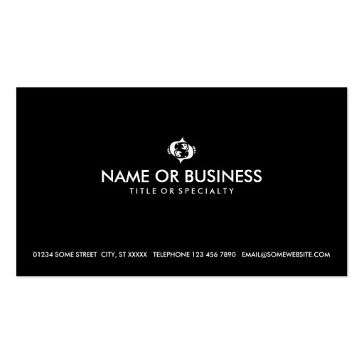 simple pisces business card template