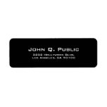 Simple Plain Black Address Label