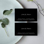 Simple Plain Black Business Card