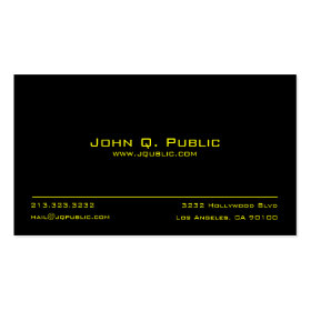 Simple Plain Black Business Card