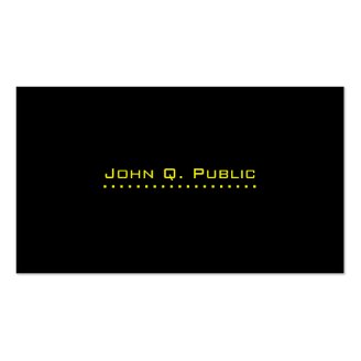 Simple Plain Black Business Card