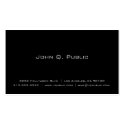 Simple Plain Black Business Card