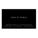 Simple Plain Black Business Card