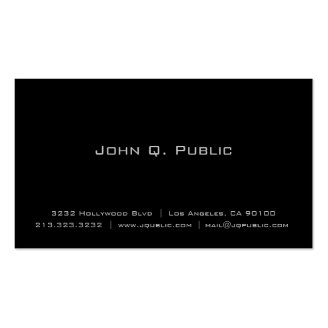 Simple Plain Black Business Card