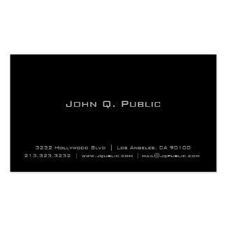 Simple Plain Black Business Card