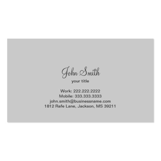 Simple Plain Blue Business card (back side)