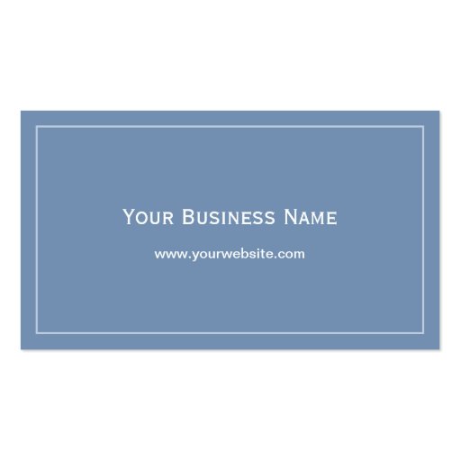 Simple Plain Blue Business card (front side)