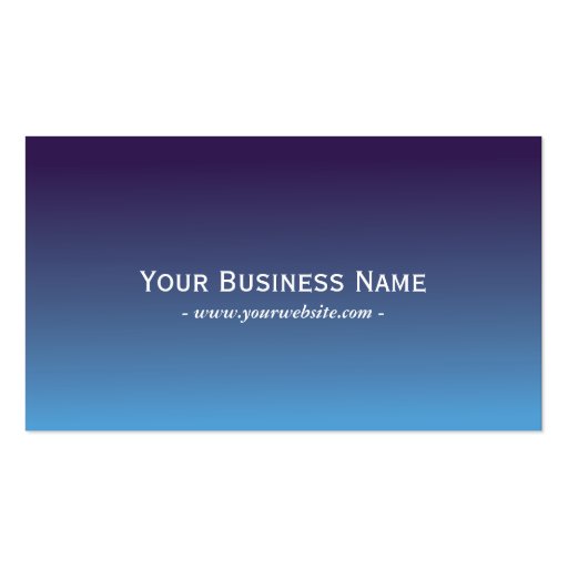 Simple Plain Blue Gradient Business card (front side)