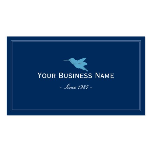 Simple Plain Blue Honeybird Business card