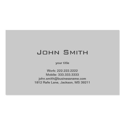 Simple Plain Blue Law Office Business card (back side)