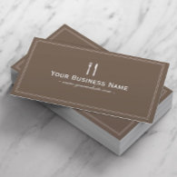 Simple Plain Brown Dining/Catering Business card
