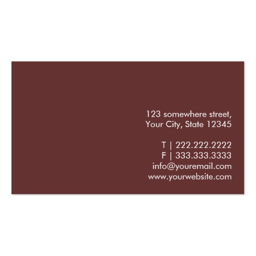 Simple Plain Brown Video Editor Business Card (back side)