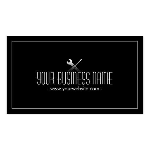Simple Plain Dark Repair/Handyman Business Card (front side)