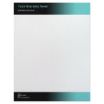 Simple Plain Modern Black & Aqua Gradient