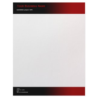 Simple Plain Modern Black & Red Gradient letterhead