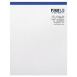 Simple plain modern elegant blue letterhead #2
