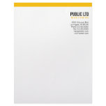 Simple plain modern elegant orange letterhead #1