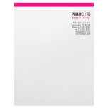 Simple plain modern elegant pink letterhead #1